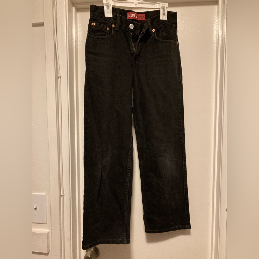 Levi’s 550 relaxed fit high waist black denim jeans size 26